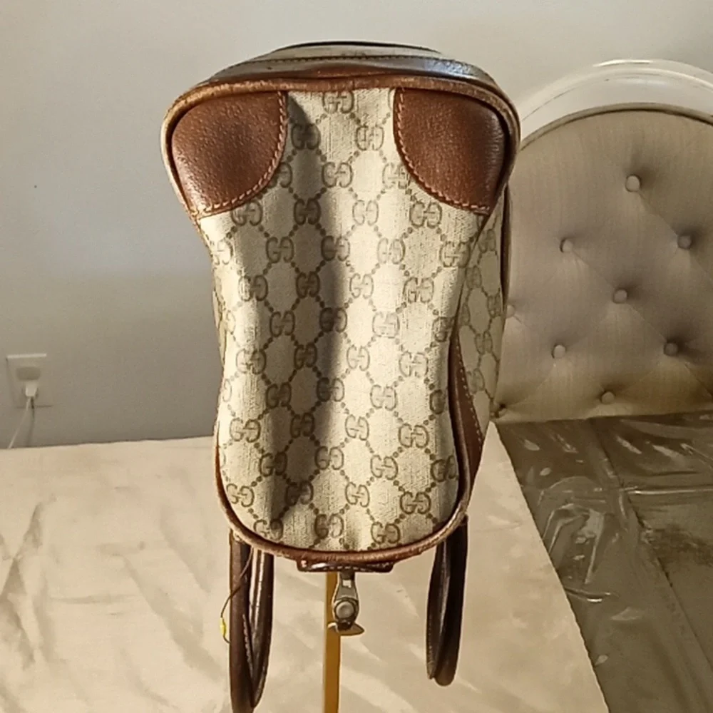 Vintage Gucci Coated Canvas Boston Bag